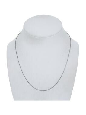 Vintage Italian Sterling Silver 925 0.8mm Snake Chain Necklace 17"